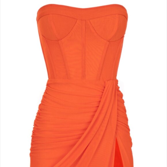 MILLA coral boustier dress - Picture 6 of 6